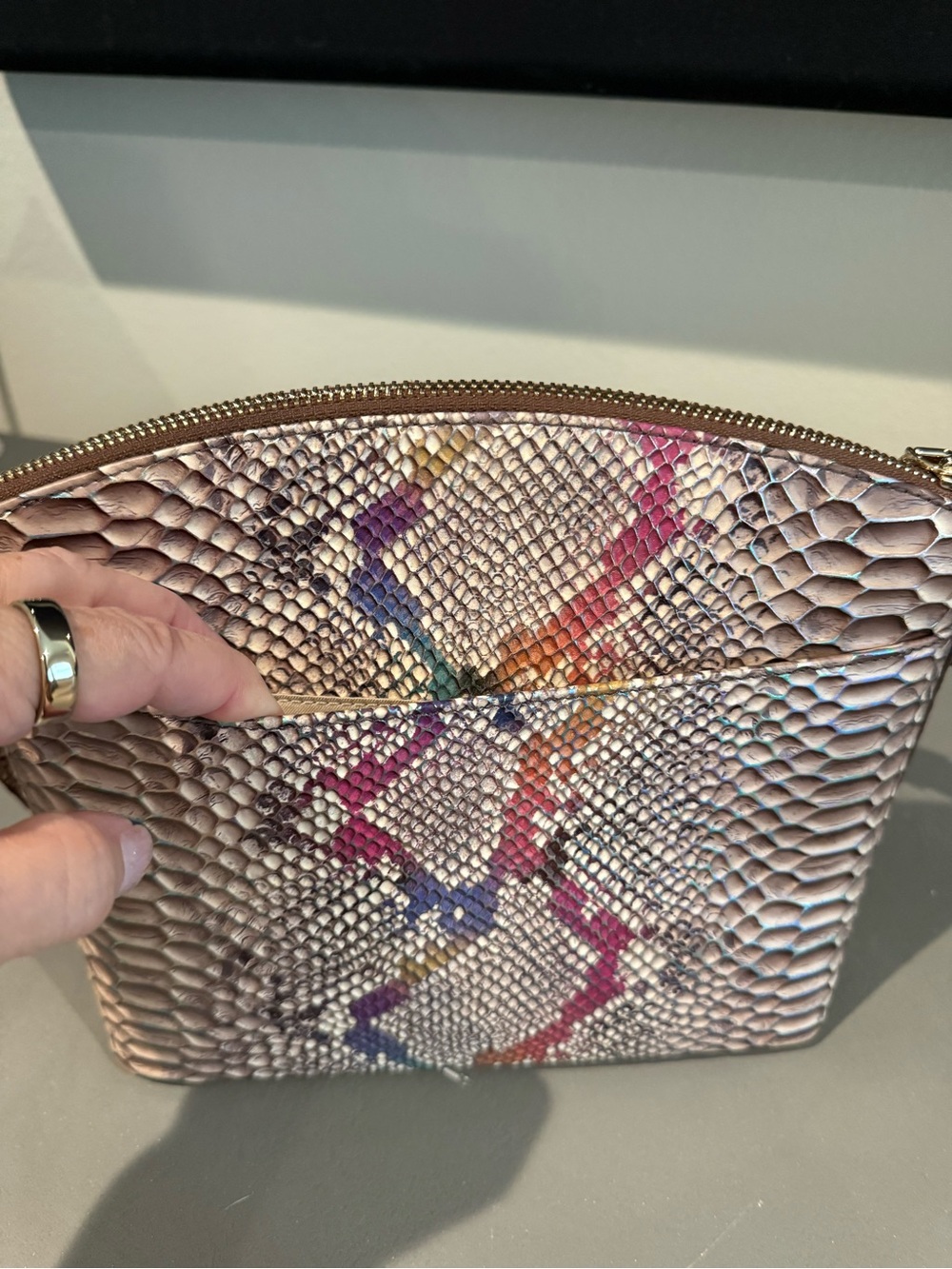 Brahmin Multicolor Python-Print Bag - Picture 2 of 4